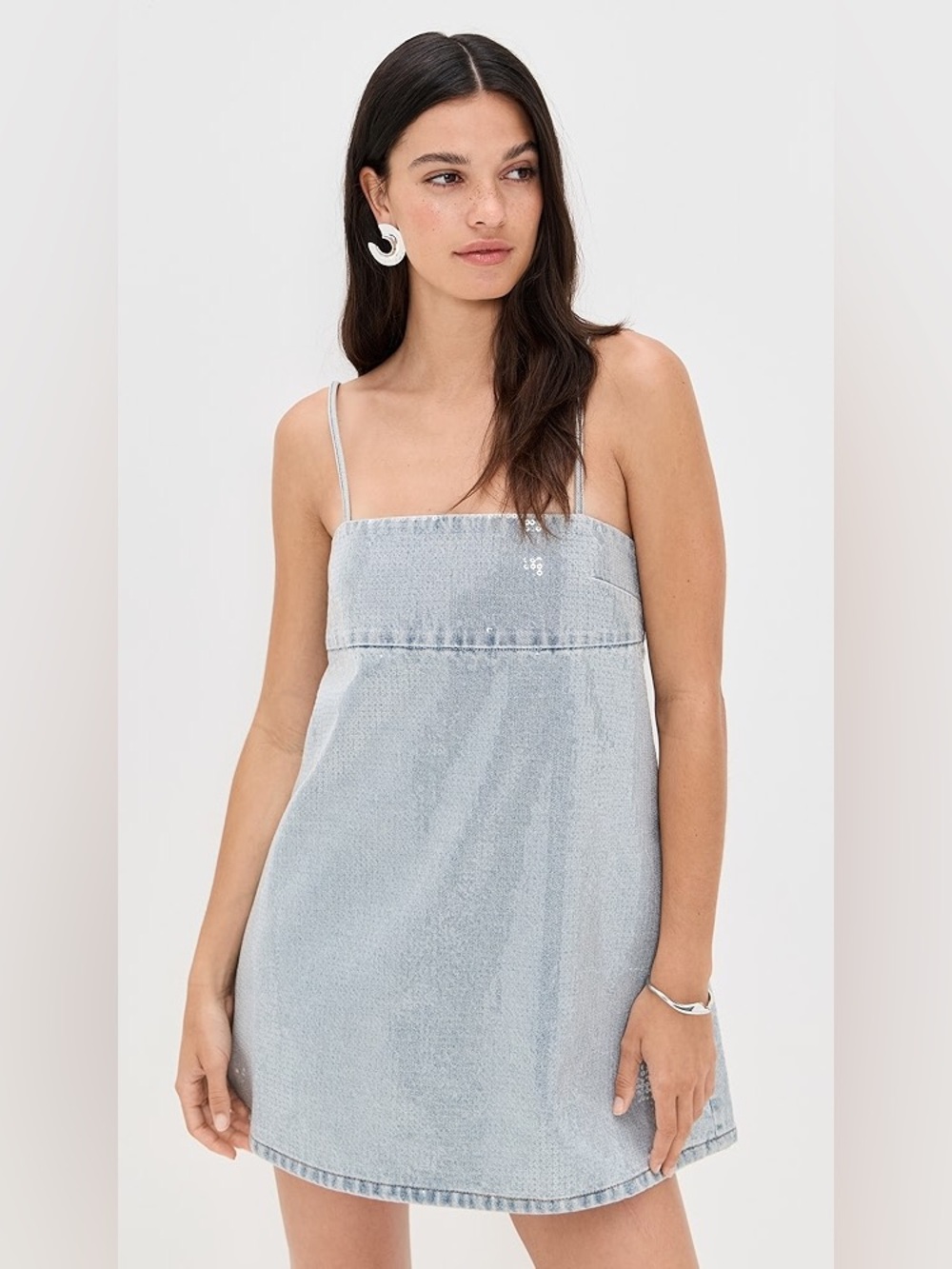 Retrofete Nadiya Sequined Denim Dress size Medium NWT coastline
